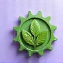 Gear icon with a leaf inside, depicting personalized plan development.